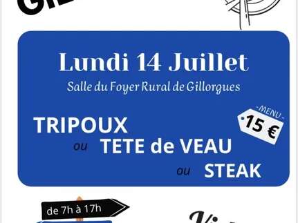 Vide grenier et déjeuner aux tripoux à Gillorgues