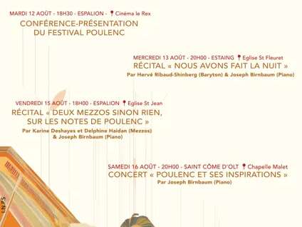 Récital de piano "Poulenc et ses inspirateurs" - Festival F. Poulenc & Friends