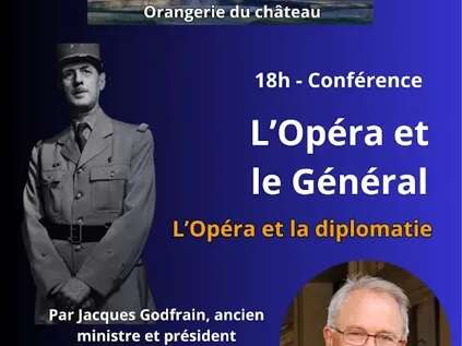 3° Festival d'Opéra du Sud Aveyron au château de Sambucy, conférence de Jacques Godfrain