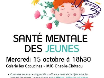 Conférence : "Parlons santé, la santé mentale des jeunes"