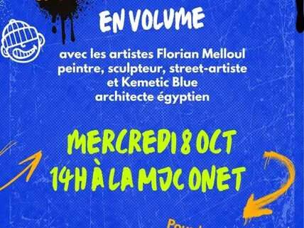 Création d'une fresque en volume avec les artistes Florian Melloul et Kemetic Blue