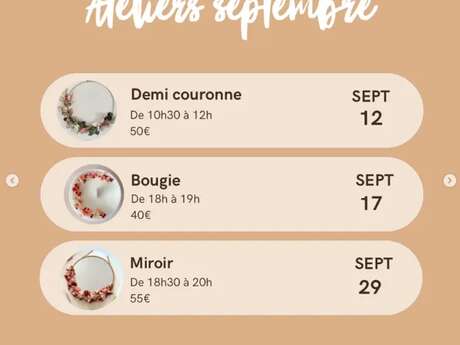 Atelier Art Floral : Demi-Couronne