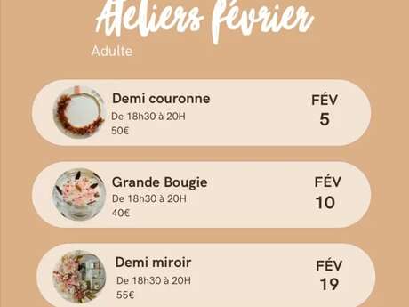 Atelier Art Floral : Demi-Couronne