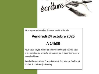 Atelier d'écriture Atelier d'écriture