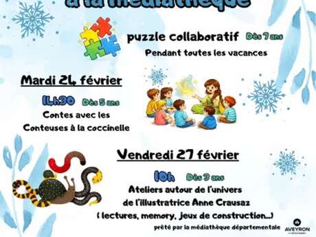 Vacances d'hiver à la médiathèque