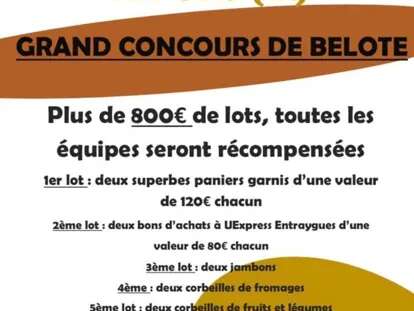Concours de belote des chataignes à Pons