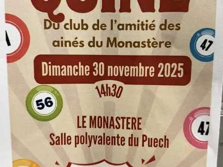 Quine du Club de l’Amitié des Aînés du Monastère