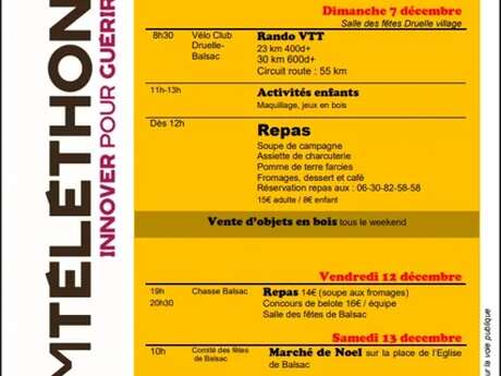 TELETHON : Concours de belote précédé d'un repas