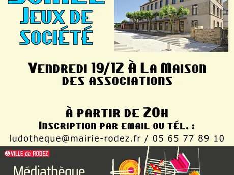 Soirée jeux à la Maison des Associations de Rodez
