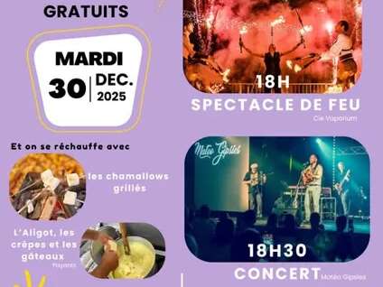 Festival Bonheurs d'hiver - Spectacle de feu et concert