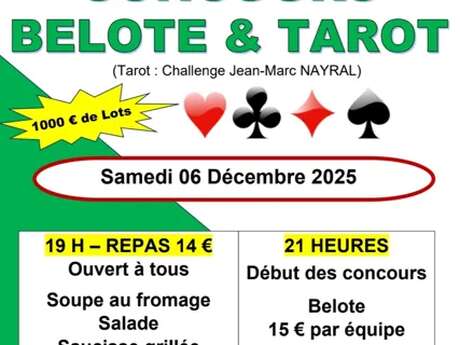 Concours belote et Tarot