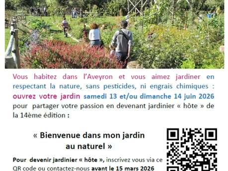 Devenez Jardinier hôte pour Bienvenue dans mon jardin au naturel le samedi 13 et dimanche 14  juin 2026