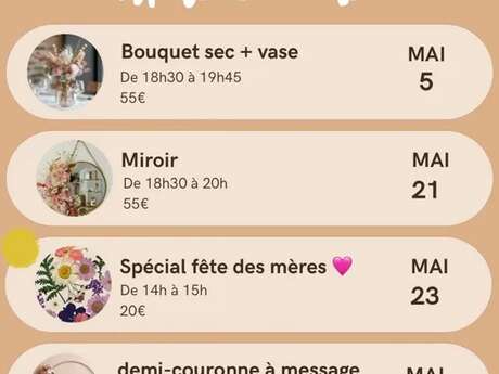 Atelier Art Floral : Spécial Fête des Mères