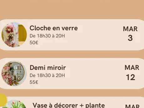 Atelier Art Floral : Vase à décorer et plante