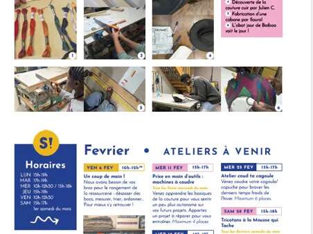 Planning de février … - collectif SNOOZ ( ateliers créatifs et pour le recyclage)