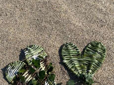 Coeur en vannerie sauvage