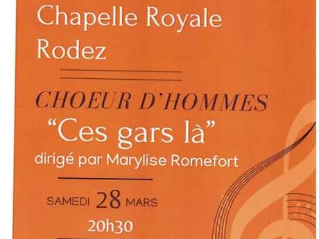 Concert Chants Polyphoniques Choeur d'Hommes