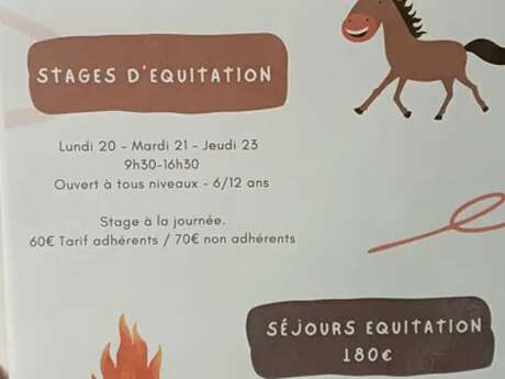 Stage d'équitation enfants et ados à la Salvage - Vacances de printemps