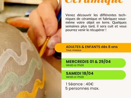 Atelier de création de Céramique avril