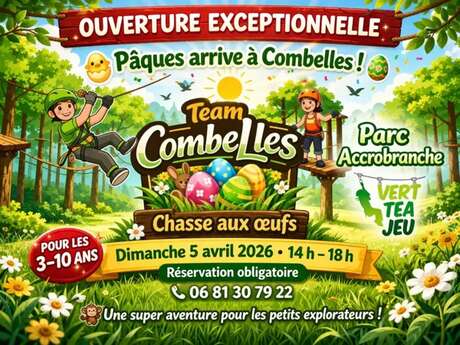 Chasse aux oeufs à l'accrobranche de Combelles