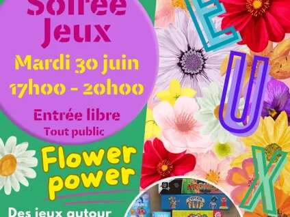 Soirée jeux "Flower power" à la Médiathèque de Bozouls