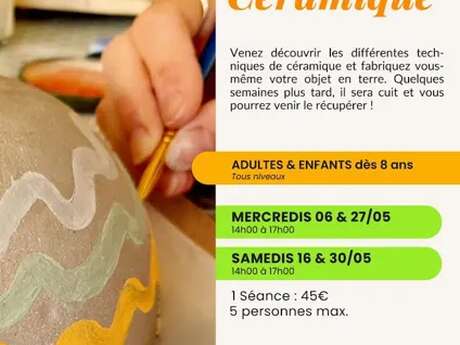 Atelier de création de Céramique, mois de mai - Céline Gauthier