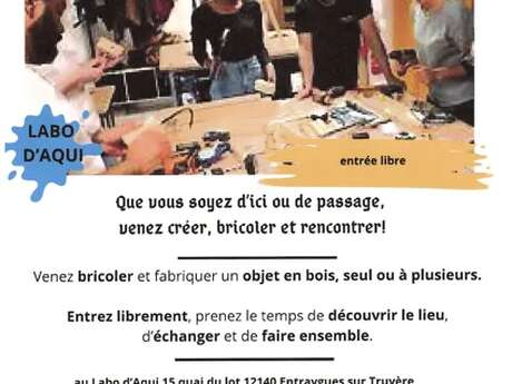 Atelier fabrication d'objets en bois