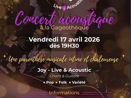 Joy, concert acoustique