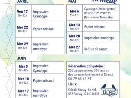 Ateliers créatifs autour du papier