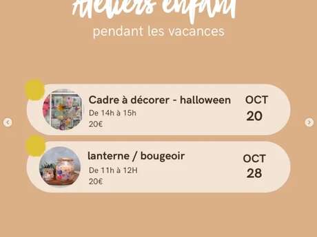 Atelier Enfant Art Floral : Cadre à décorer - Halloween