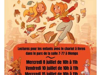 Lecture en extérieur pour les enfants : " Partir en livre"