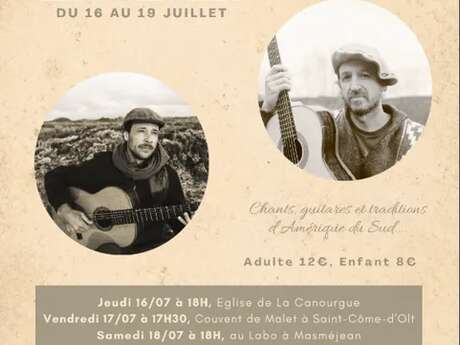 Concert - chants, guitares et traditions d'Amérique du Sud