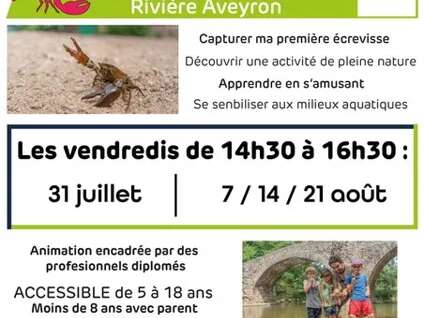 Animation : Pêche de l'écrevisse pour les enfants