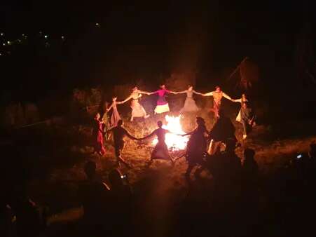 Feu de la Saint-Jean au Château de Calmont