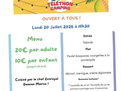 Repas en l'honneur de Téléthon Camping