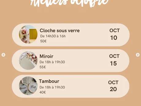 Atelier Art Floral : Cloche sous verre