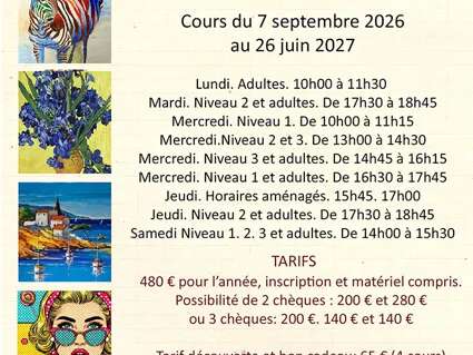 Cours de dessin et de peinture, stages artistiques pour les vacances scolaires