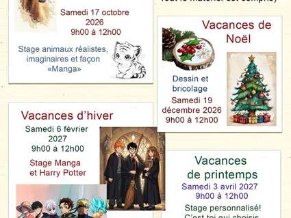 Stages artistiques pour les vacances scolaires