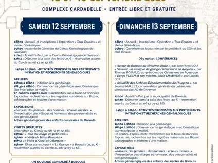 Journées Généalogiques de l’Aveyron