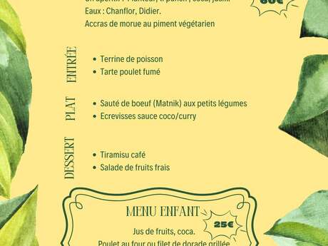 Menu de la Fête des Pères (Le point de vue)