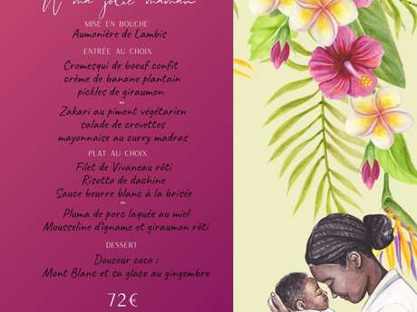 Menu de la Fête des Mères (Le Jardin des Envies)