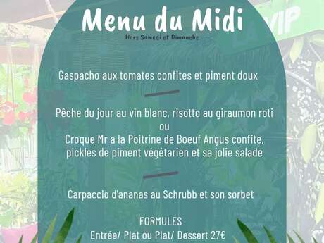Menu de la semaine (Le Jardin des Envies)