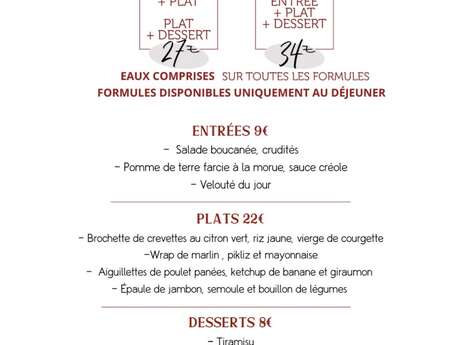 Menu de la semaine (Kay'Bô)
