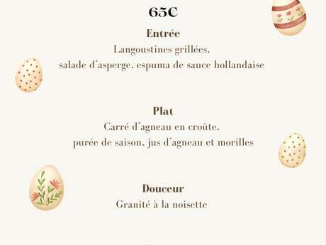 Menu spécial Pâques au Relais des Landes