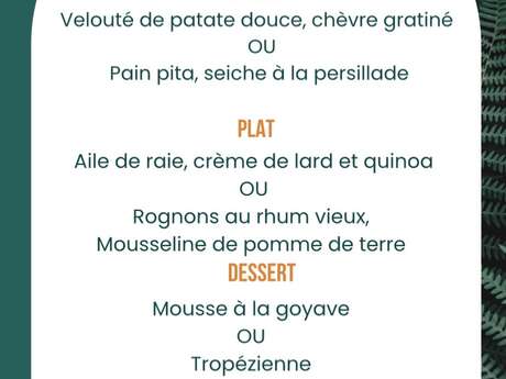 Menu de la semaine (Restaurant LPG)