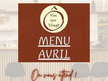 Menu du mois (O vin sur vingt)