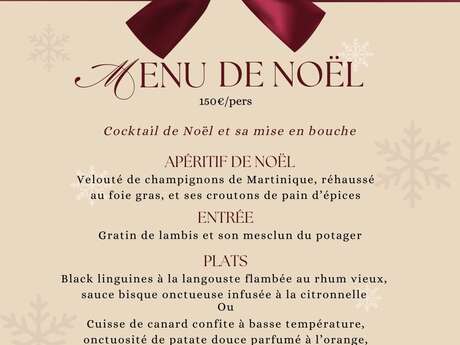 Menu de Noël (Hôtel Diamant les Bains ****)