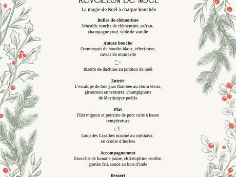 Menu de Noël (Hôtel Plein Soleil ***)