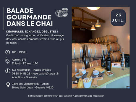 Balade gourmande dans le chai