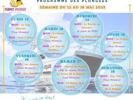 Programme des Plongées (Espace Plongée)